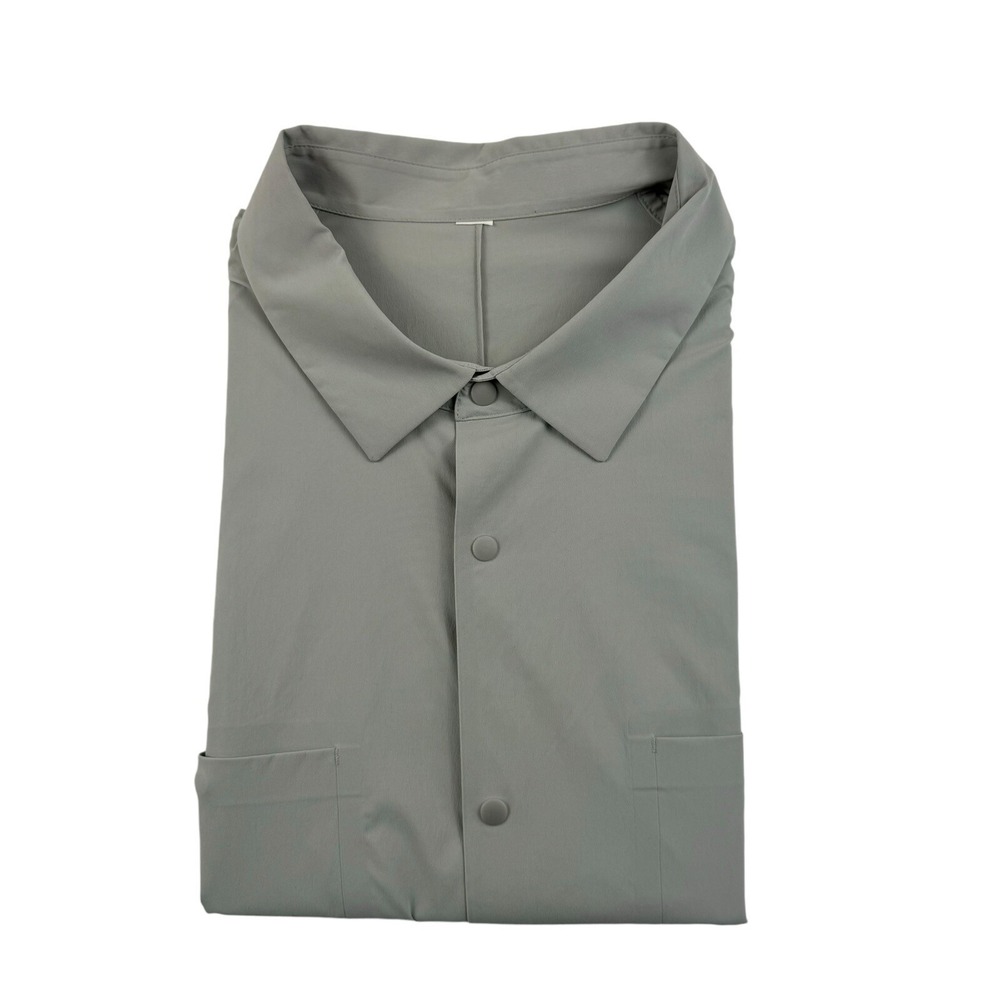 Lululemon Mens Gray Performance Dual Pocket Hiking Short Sleeve Shirt XL